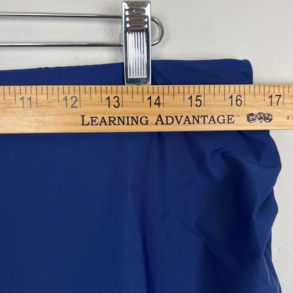 Quince Navy Blue Swim‎ Cover Up Wrap Skirt XL Ruched Side Flounce Hem - Picture 6 of 6